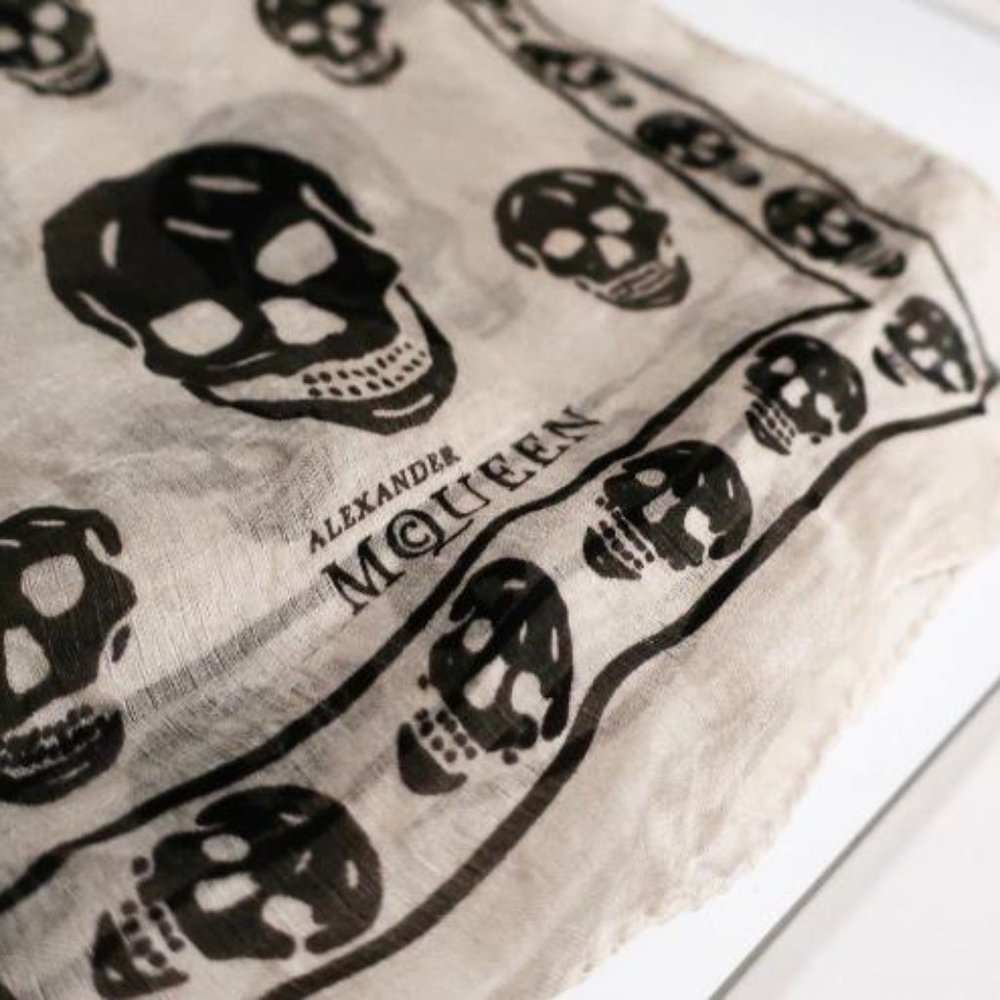 Alexander McQueen Classic Silk Blend Skull Scarf